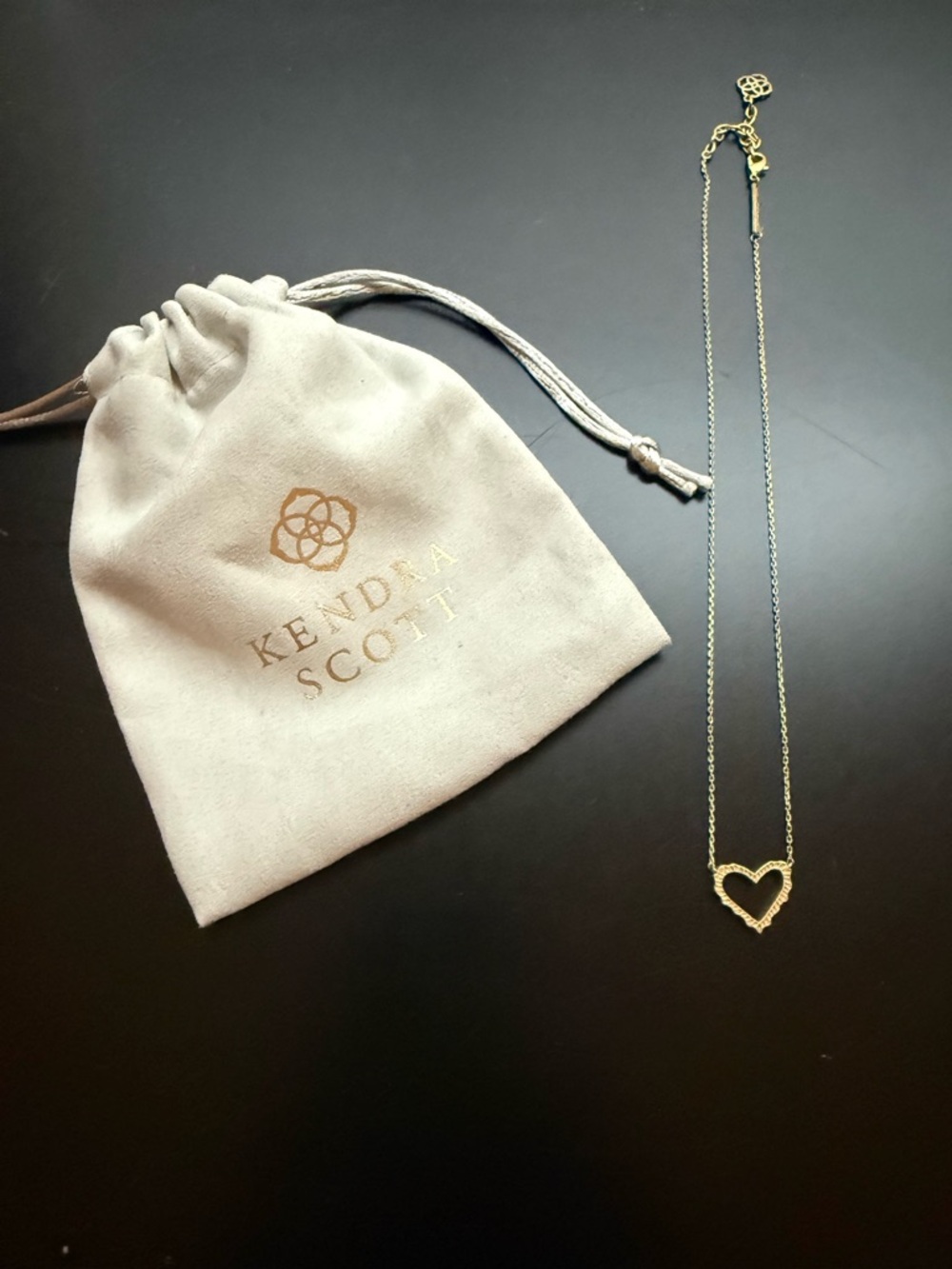 Kendra Scott Gold Open Heart Pendant Necklace